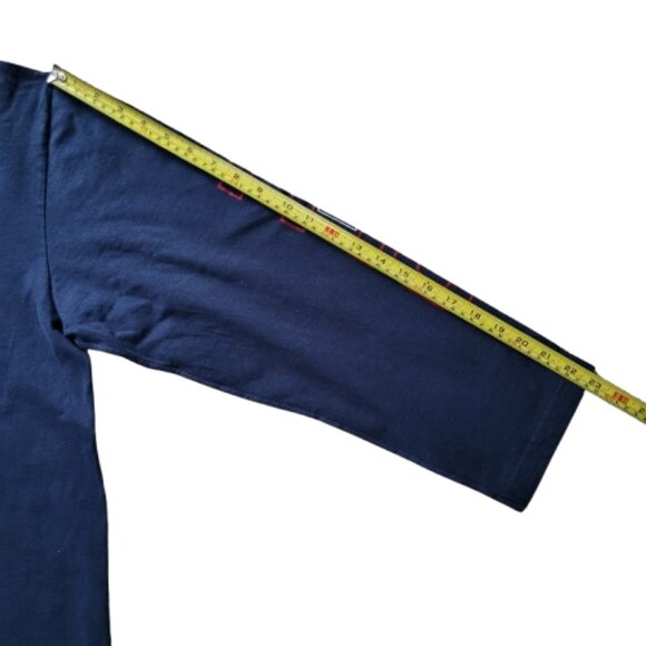 Vintage  Tommy Hilfiger Tommy Jeans Long Sleeve Shirt Navy Men’s Large - Picture 10 of 13